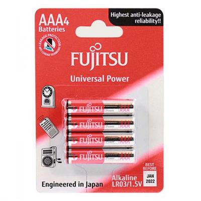 PILHA LR03/AAA ALCALINA 1.5V - PACK C/4 PILHAS FUJITSU LR3(4B)FU-W-FI/AAAFUJ