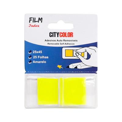 INDICE INDEX 25 ÍNDICES PET 25X45MM POP-UP FLAG AMARELO CITY20220