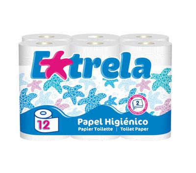 PAPEL HIGIÉNICO FOLHA DUPLA 108ROLOS (09X12) AMOOS ESTRELA 13M/S108