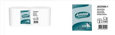 ROLO LIMPA MÃOS INDUSTRIAL FOLHA DUPLA PACK C/02ROLOS AMOOS ESTRELA 350M/S1060