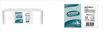 PAPEL HIGIÉNICO JUMBO FOLHA DUPLA PACK C/12ROLOS AMOOS ESTRELA 75M/S214